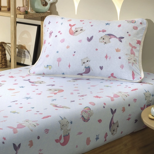 JOGO DE CAMA SIMPLES MUNDO KIDS MALHA