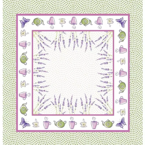 TOALHA DE MESA POP QUADRADA ESTAMPADA LAVANDA