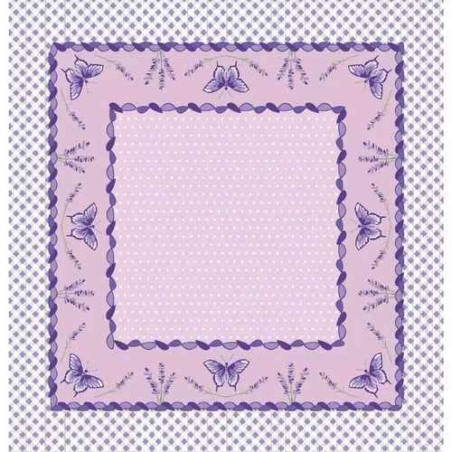 TOALHA DE MESA POP QUADRADA ESTAMPADA LAVANDA