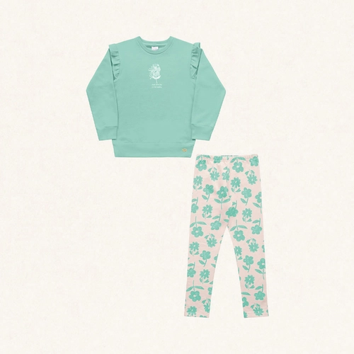 CONJUNTO BLUSAO EM MALHA 100%ALGODAO E LEGGING EM MALHA FEMININO 10.25.01154