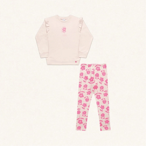 CONJUNTO BLUSAO EM MALHA 100%ALGODAO E LEGGING EM MALHA FEMININO 10.25.01154