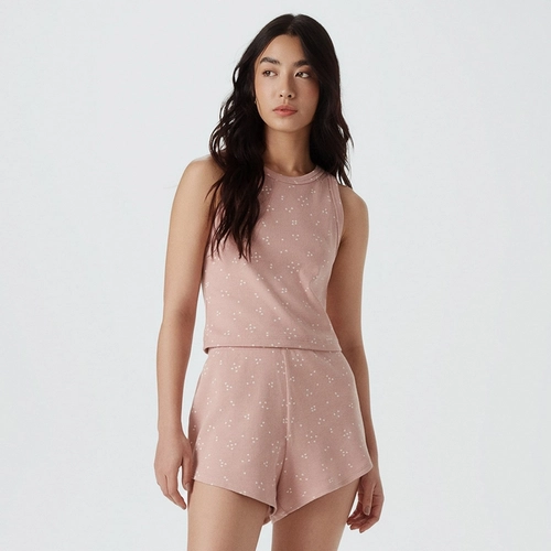 PIJAMA CURTO FEMININO ESTAMPADO EM RIBANA 7CTY