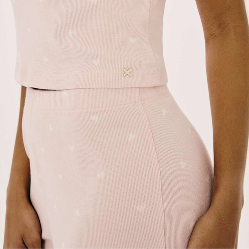 PIJAMA CURTO FEMININO ESTAMPADO EM RIBANA 7CTY