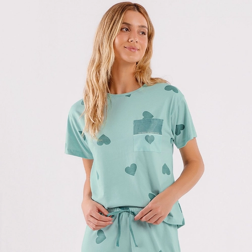 PIJAMA FEMININO MGA CTA C/ CALÇA 2010534