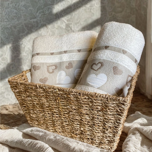 JOGO DE TOALHA 2 PECAS JACQUARD HONEY MARFIN