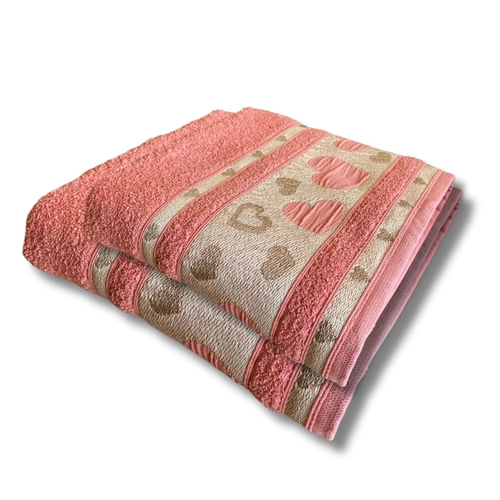 JOGO DE TOALHA 2 PECAS JACQUARD HONEY BLUSH