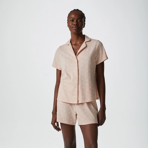 PIJAMA CURTO FEMININO AMERICANO ESTAMPADO 7CDZ