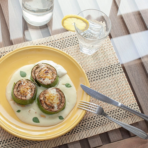 KIT JOGO AMERICANO BAMBU UNICOLOR 4 PECAS