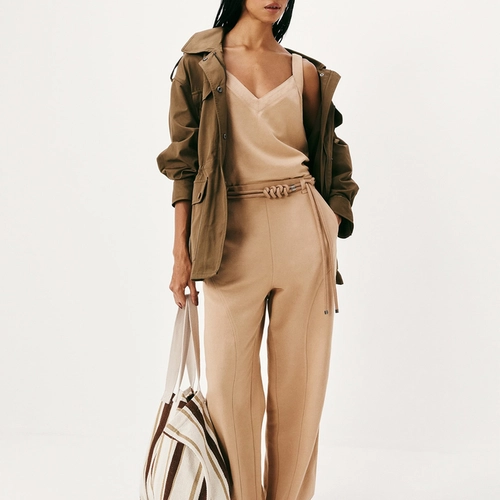 CALCA FEMININA RETA COM CINTO H9T9