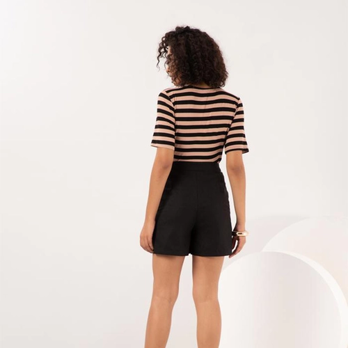 BLUSA MANGA CURTA MALHA CANELADO BOREAL C0132