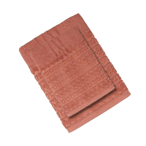 JOGO DE TOALHA 2 PEÇAS COSMOPOLITAN TELHA