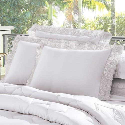 FRONHA 300 FIOS CRISTAL COM RENDA ROMA