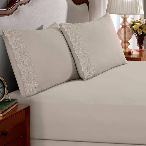 JOGO DE CAMA SIMPLES SONATA MICROFIBRA RENDA ALICE