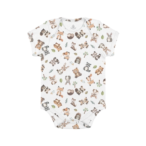 BODY MANGA CURTA MASCULINO ESTAMPA DIGITAL FLORESTA