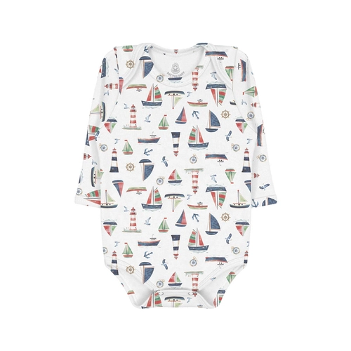 BODY MANGA LONGA ESTAMPA DIGITAL NAUTICO