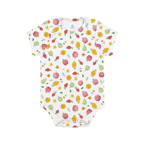BODY MANGA CURTA FEMININO ESTAMPA DIGITAL FRUTINHAS