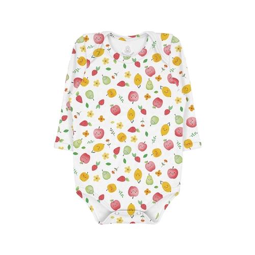 BODY MANGA LONGA ESTAMPA DIGITAL FRUTINHAS