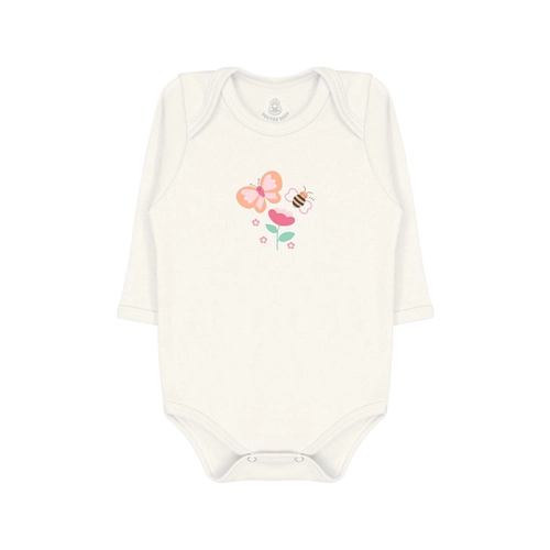 BODY MANGA LONGA FEMININO BORBOLETAS