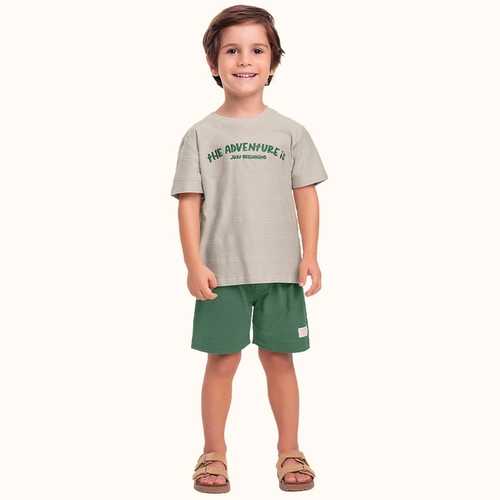 CONJUNTO CAMISETA E BERMUDA EM MALHA 10.25.03406