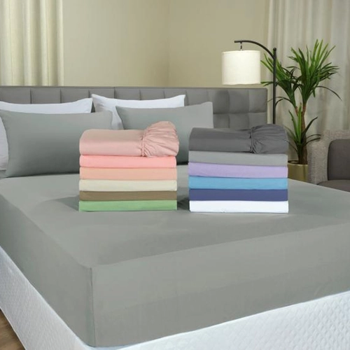 LENCOL AVULSO LISO COM ELASTICO PREMIUM 150 100% ALGODAO