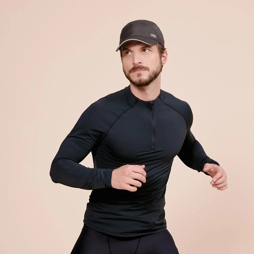 CAMISETA FIT ML ZIP HARMONY