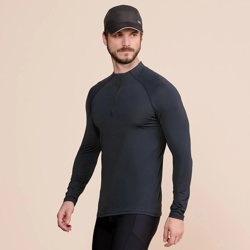 CAMISETA FIT ML ZIP HARMONY