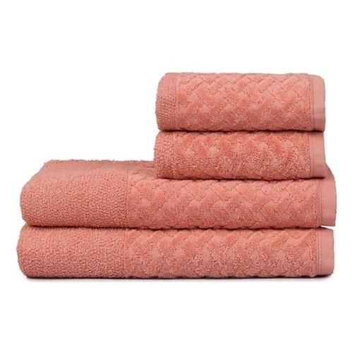 JOGO DE TOALHA 4 PECAS TOALHA FINESSE NECTAR DE PESSEGO