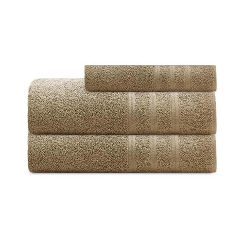 JOGO DE TOALHA BANHÃO 3 PECAS DOMINUS BEGE F7053