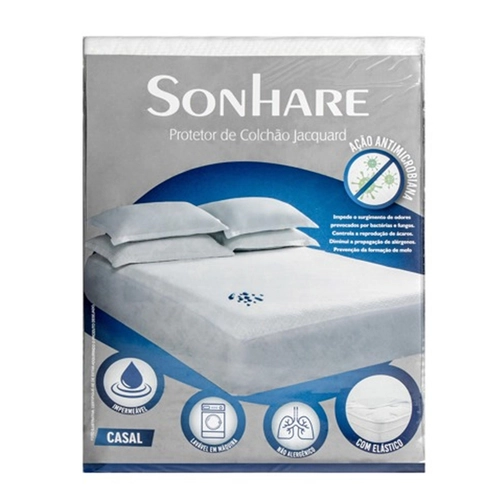PROTETOR DE COLCHAO JACQUARD ANTIMICROBIANA