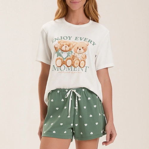 PIJAMA FEMININO MANGA CURTA COM SHORTS 2010850