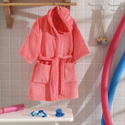 ROUPAO INFATIL FELPA VELOUR LISO C/ CAPUZ