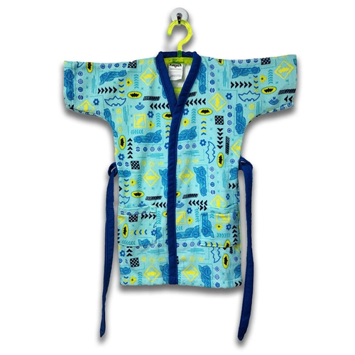 ROUPAO AVELUDADO INFANTIL QUIMONO ESTAMPADO BATWHEELS