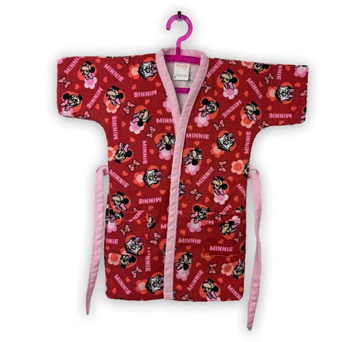 ROUPAO AVELUDADO INFANTIL QUIMONO ESTAMPADO MINNIE MOUSE