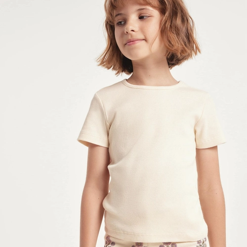 BLUSA MANGA CURTA INFANTIL MENINA EM RIBANA 5DZT