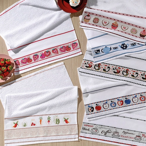 PANO DE COPA FELPUDO JACQUARD PARA BORDAR VIGO LISO