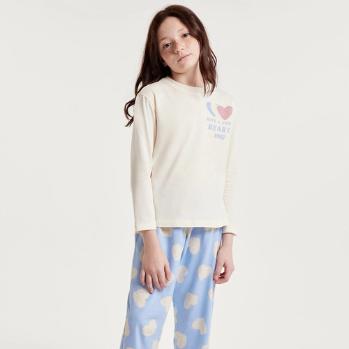 PIJAMA MANGA LONGA FEMININO INFANTIL 56WD