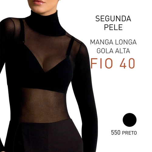 CAMISETE FEMININA SEGUNDA PELA GOLA ALTA 9900.001