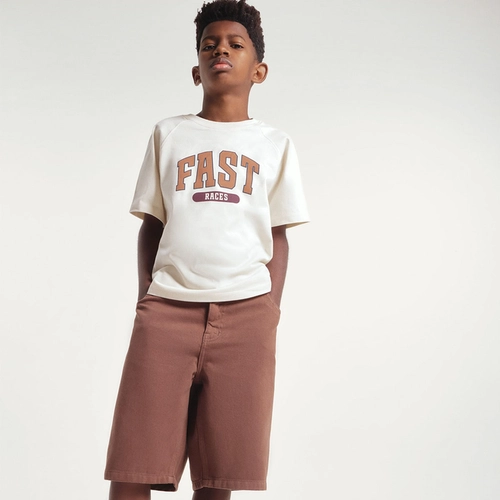 BERMUDA INFANTIL MENINO EM SARJA C4KT