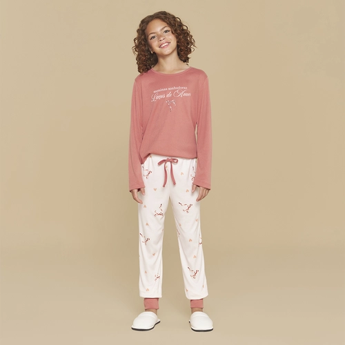 PIJAMA LONGO FEMININO JUVENIL LACOS
