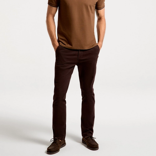 CALCA BASICA MASCULINA CHINO SLIM EM SARJA KTNY