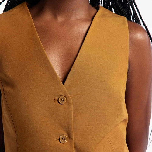 COLETE FEMININO DECOTE V COM LINHO K6NG