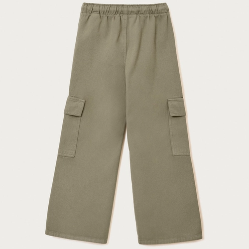 CALCA INFANTIL MENINA BOLSO CARGO EM SARJA C5N3