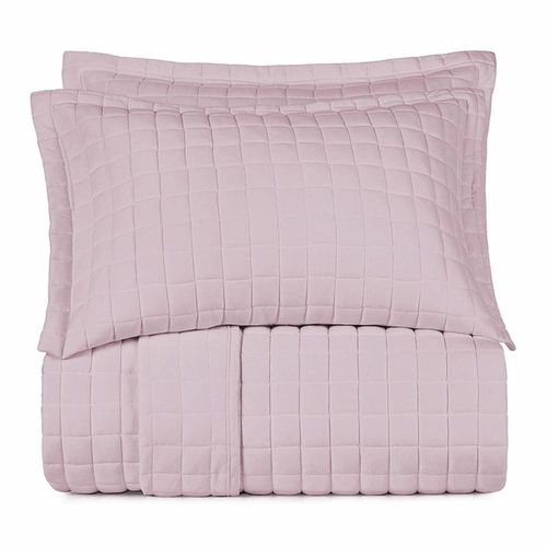 JOGO DE COLCHA MALHA FIO PENTEADO