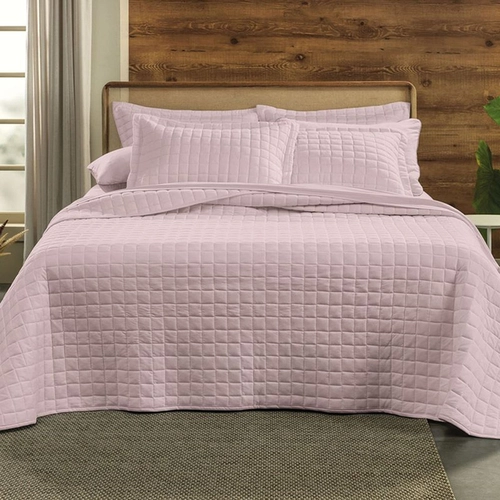 JOGO DE COLCHA MALHA FIO PENTEADO