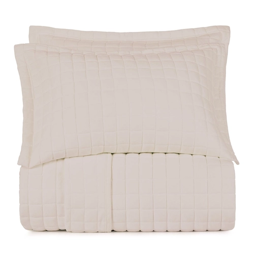 JOGO DE COLCHA MALHA FIO PENTEADO