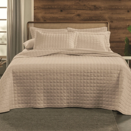 JOGO DE COLCHA MALHA FIO PENTEADO