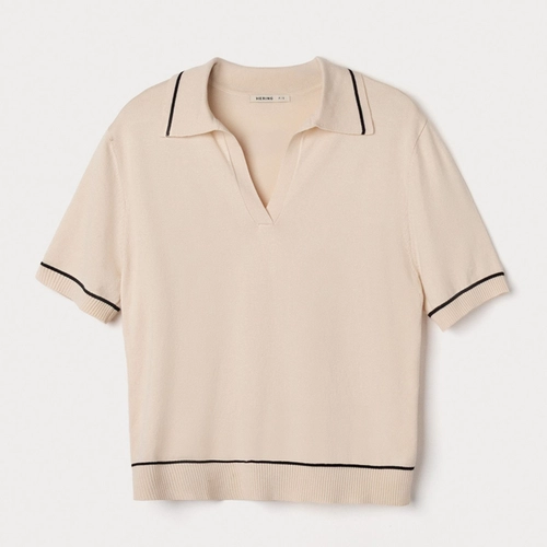 CAMISA POLO FEMININA CURTA EM TRICO LEVE K6NY