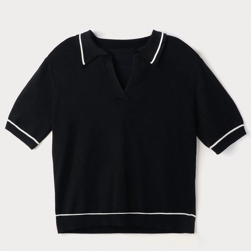 CAMISA POLO FEMININA CURTA EM TRICO LEVE K6NY