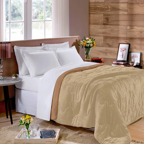 EDREDOM PLSUH FLANNEL DUPLA FACE BICOLOR