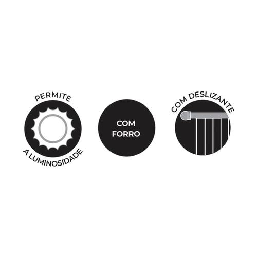 CORTINA INOVE DUPLEX MONACO COM FORRO E DESLIZANTE PARA TRILHO